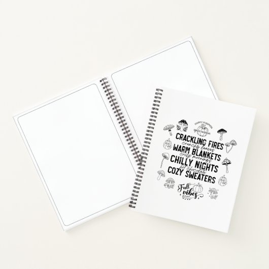 Autumn Vibes Spiral Notebook & Sketchbook ノートブック (内部)