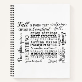 Autumn Vibes Spiral Notebook & Sketchbook ノートブック