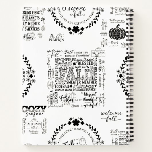 Autumn Vibes Spiral Notebook & Sketchbook ノートブック (裏面)