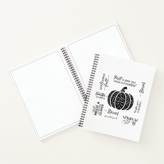 Autumn Vibes Spiral Notebook & Sketchbook ノートブック (内部)