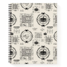 Autumn Vibes Spiral Recipe Notebook 