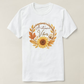 Autumn Vibes Sunflower Tシャツ