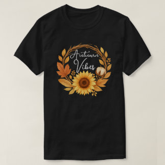 Autumn Vibes Sunflower Tシャツ