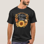 Autumn Vibes Sunflower Tシャツ (正面)