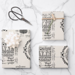 Autumn Vibes Wrapping Papers Wrapping Paper Sheets ラッピングペーパーシート