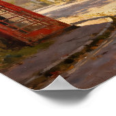 Autumn Village Scene in Golden Light ポスター (角)