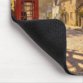 Autumn Village Scene in Golden Light マウスパッド (コーナー)