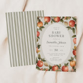 Autumn Vintage Apple Baby Shower 招待状