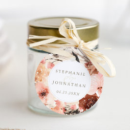 Autumn Watercolor Boho Floral Wedding フェイバータグ