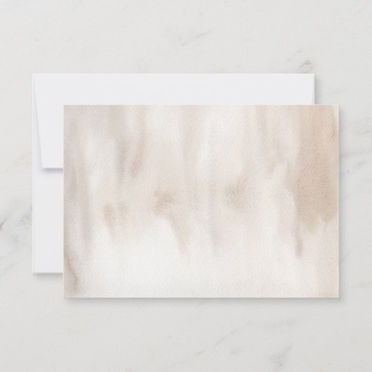 Autumn Watercolor Boho Floral Wedding RSVP (裏面)