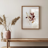 Autumn Watercolor Floral ポスター