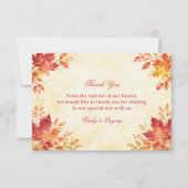 Autumn Watercolor Leaves Appreciation サンキューカード (正面)