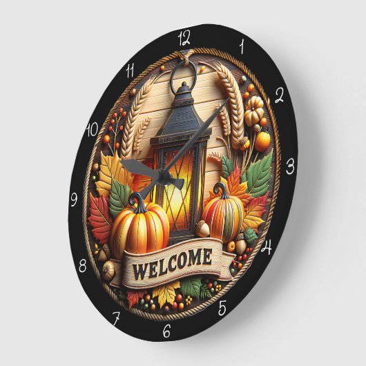 Autumn Welcome Lantern Clock ラージ壁時計 (傾斜)