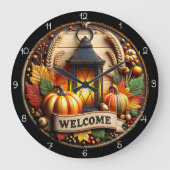 Autumn Welcome Lantern Clock ラージ壁時計 (正面)