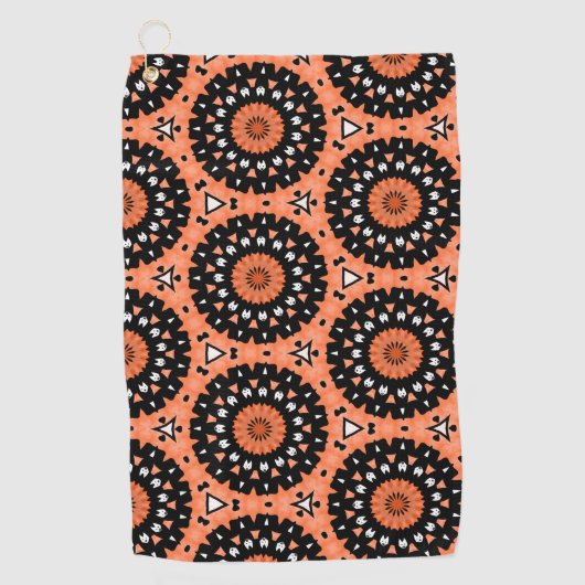 Autumn Westie Floral  ゴルフタオル (正面)