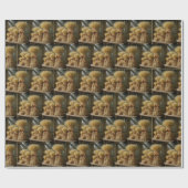 Autumn Wheat Bundles Tied With Plaid Ribbon ラッピングペーパー (フラット)