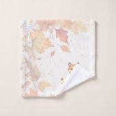 Autumn Whimsy – Thanksgiving Fox with Fall Leaves  バスタオルセット (ウォッシュタオル)