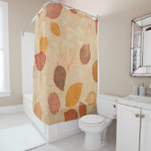 Autumn Whisper - Fall Leaves in Warm Earth Tones 2 シャワーカーテン (インサイチュ)