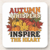 Autumn whispers design Tri-Blend shirt コースター (正面)