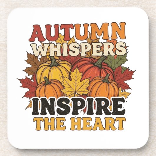 Autumn whispers design Tri-Blend shirt コースター (正面)