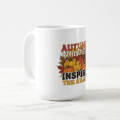 Autumn whispers design Tri-Blend shirt コーヒーマグカップ (正面左)