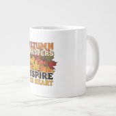 Autumn whispers design Tri-Blend shirt ジャンボコーヒーマグカップ (正面右)