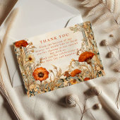 Autumn Wildflower Botanical Wedding サンキューカード