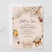 Autumn Wildflower Watercolor Invitation 招待状 (正面)