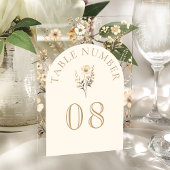 Autumn Wildflower Wedding Acrylic Table Number アクリル招待状