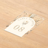 Autumn Wildflower Wedding Acrylic Table Number アクリル招待状 (レイダウン)