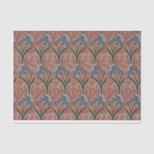Autumn William Morris Style Pattern 薄葉紙 (正面)