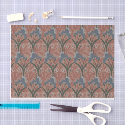 Autumn William Morris Style Pattern 薄葉紙 (クラフト)