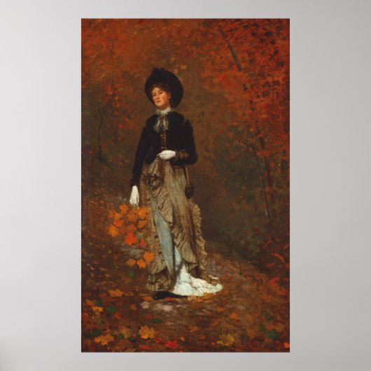 Autumn - Winslow Homer Fine Art Poster ポスター (正面)