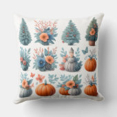 Autumn & Winter Seasonal Mix Throw Pillow クッション (裏面)