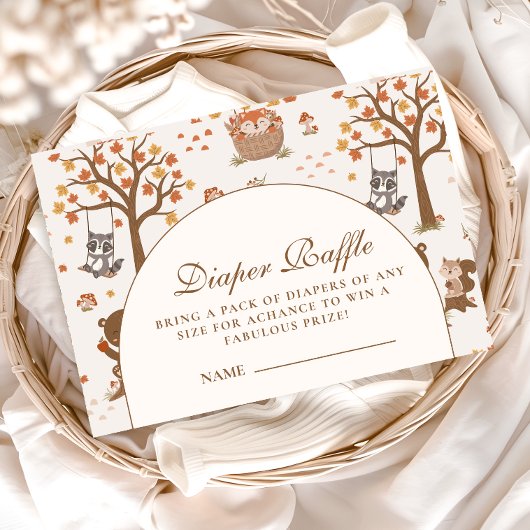 Autumn Woodland Diapper Raffle エンクロージャーカード
