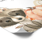 Autumn Woodland Girl Game Late Night Diaper ポスター (角)