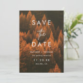 Autumn Woods Minimalist Save the Date (スタンド正面)