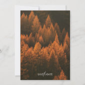 Autumn Woods Minimalist Save the Date (裏面)