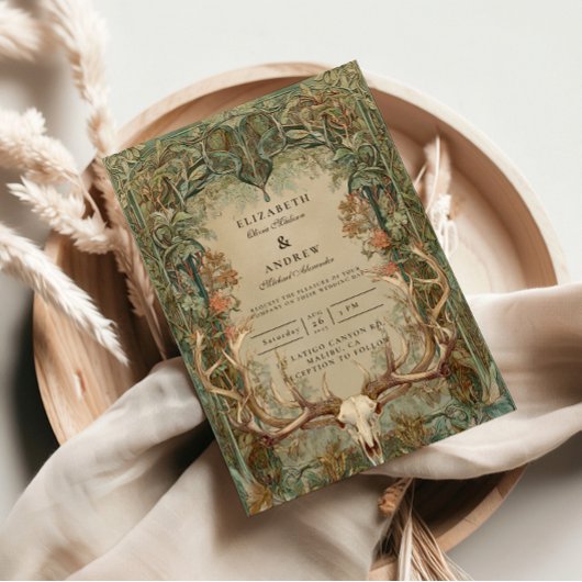 Autumn Woods Rustic Wedding 招待状