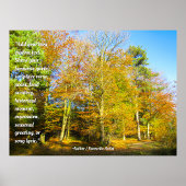 Autumn Woods & Sunshine - Personalised ポスター
