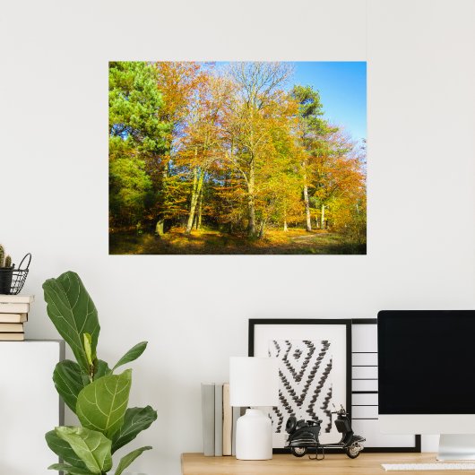 Autumn Woods & Sunshine - Personalised ポスター (ホームオフィス)