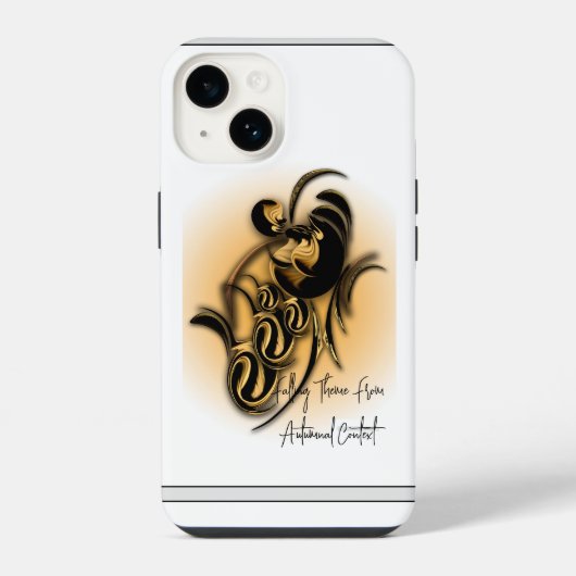 "Autumnal ContextからのFalling Theme", iPhoneケース iPhone 14ケース (裏面)