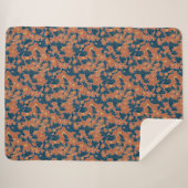 Autumnal Floral Sherpa Blanket - Cozy Fall Decor シェルパブランケット (正面(横))