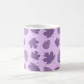 Autumnal Leafs in Purple Tones - Nature Pattern コーヒーマグカップ (中央)