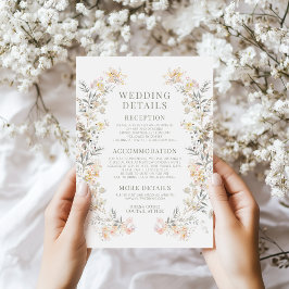 Autumnal Meadow Soft Floral Wedding Invitation Det エンクロージャーカード