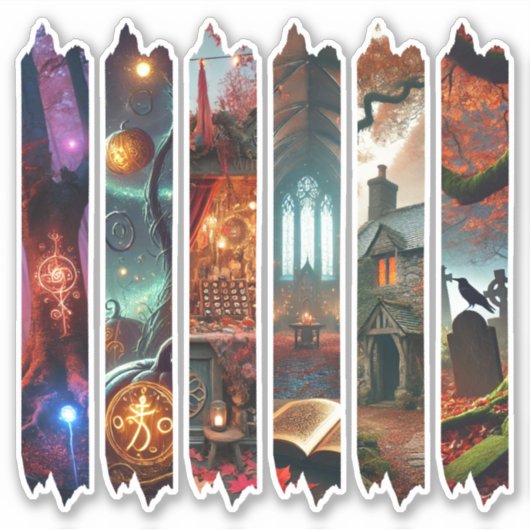 Autumnal Whimsigoth Enchanted Washi Tape Scrapbook シール (正面)