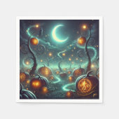 Autumnal Whimsigoth Magic Pumpkin Patch Decoupage スタンダードカクテルナプキン (正面)