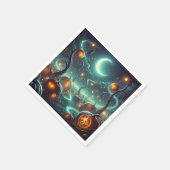 Autumnal Whimsigoth Magic Pumpkin Patch Decoupage スタンダードカクテルナプキン (角)