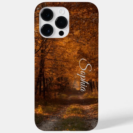 Autumn's Embrace – 穏やかな森の道 ファインアートP Case-Mate iPhoneケース (裏面)