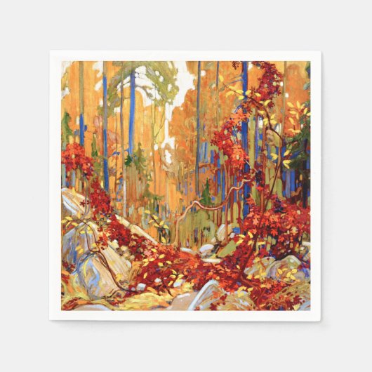 Autumn's Garland by Tom Thomson スタンダードカクテルナプキン (正面)